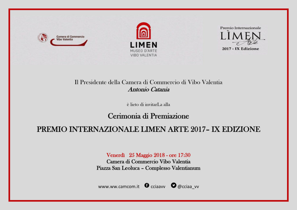 Invito per la IX edizione del Premio Internazionale Limen Arte